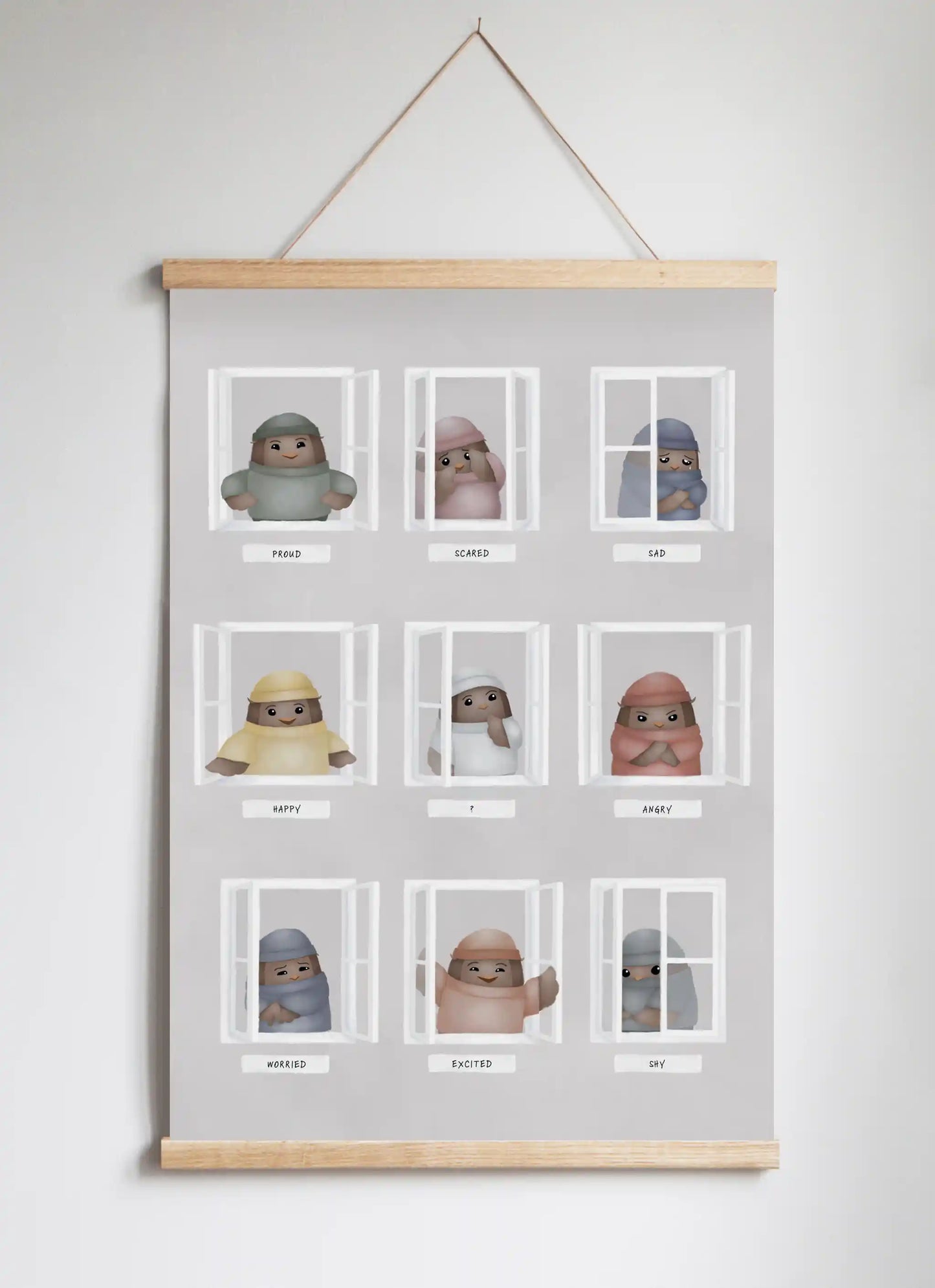 Posterhängare i ek