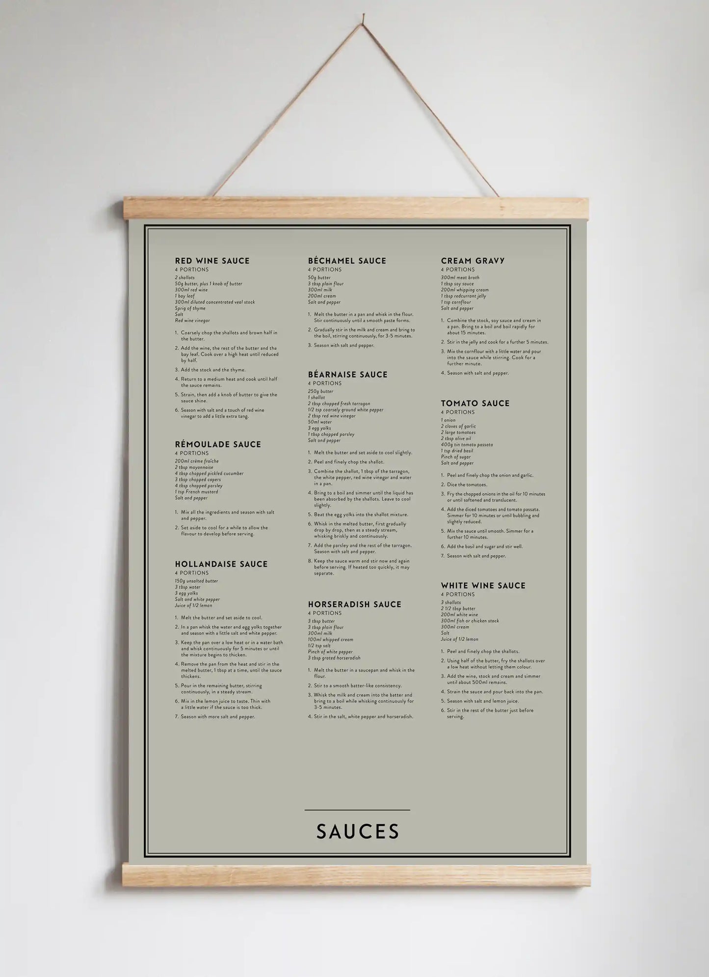 Posterhängare i ek Soft Sage