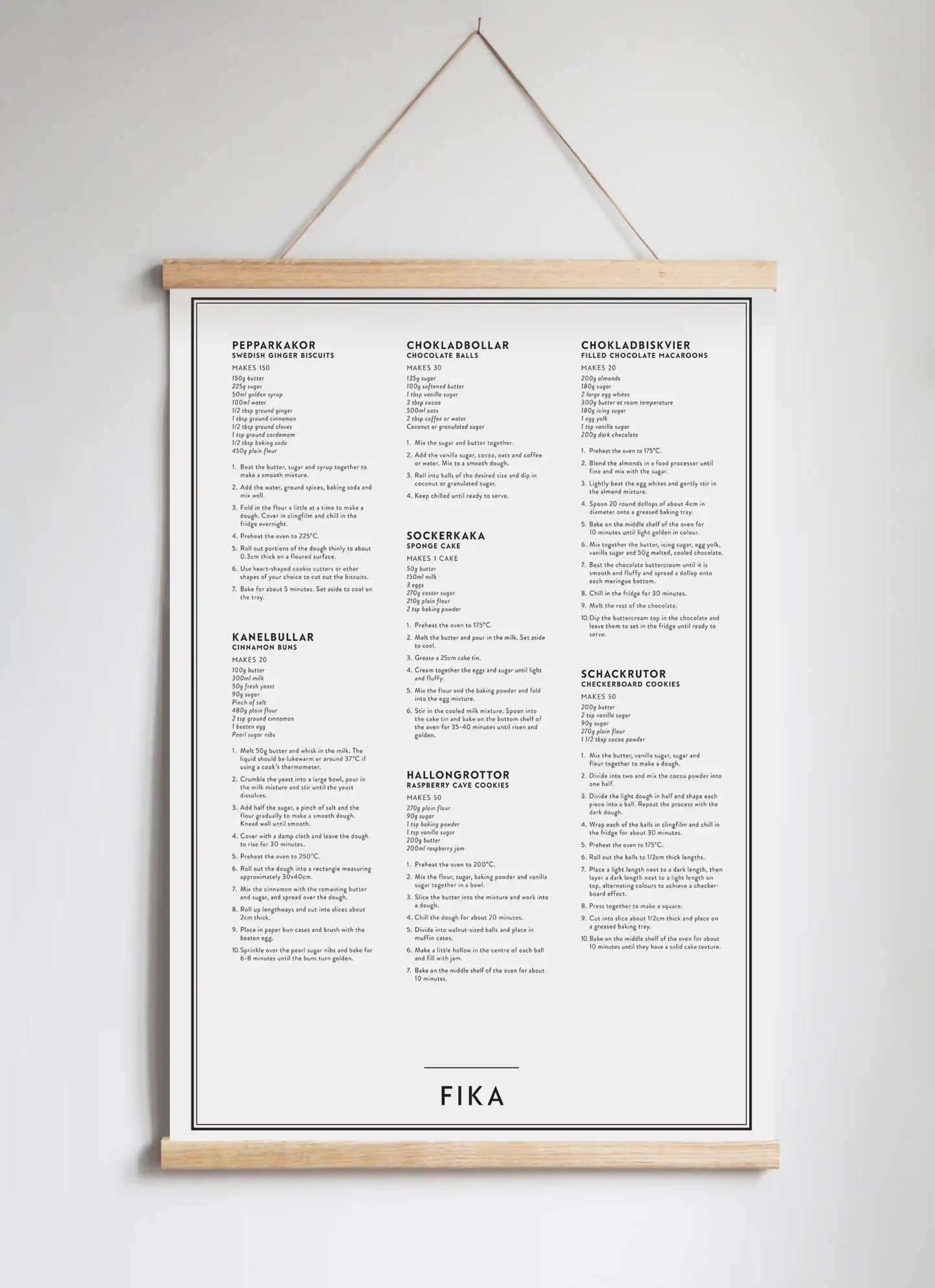 Posterhängare i ek