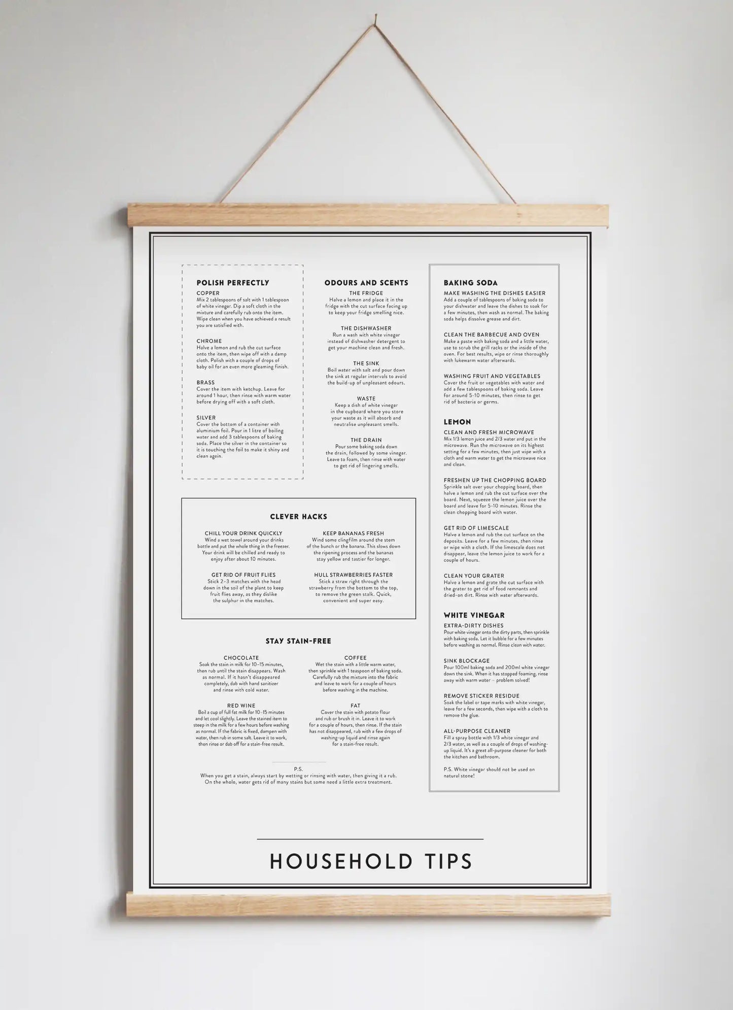 Posterhängare i ek White