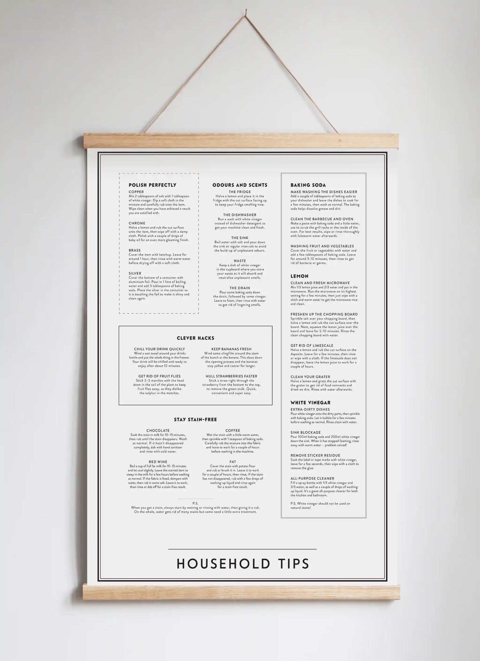Posterhängare i ek White