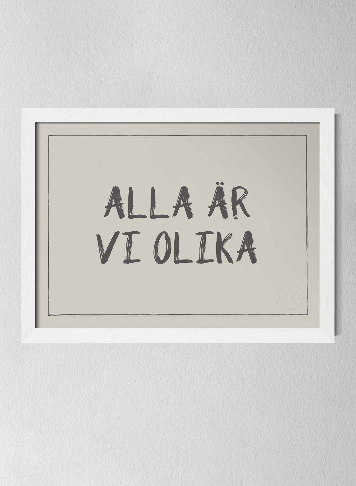 Vit träram Pearl Grey