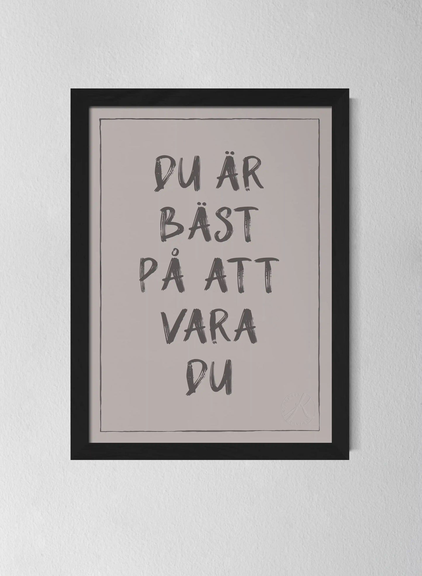 Svart träram Misty Blush