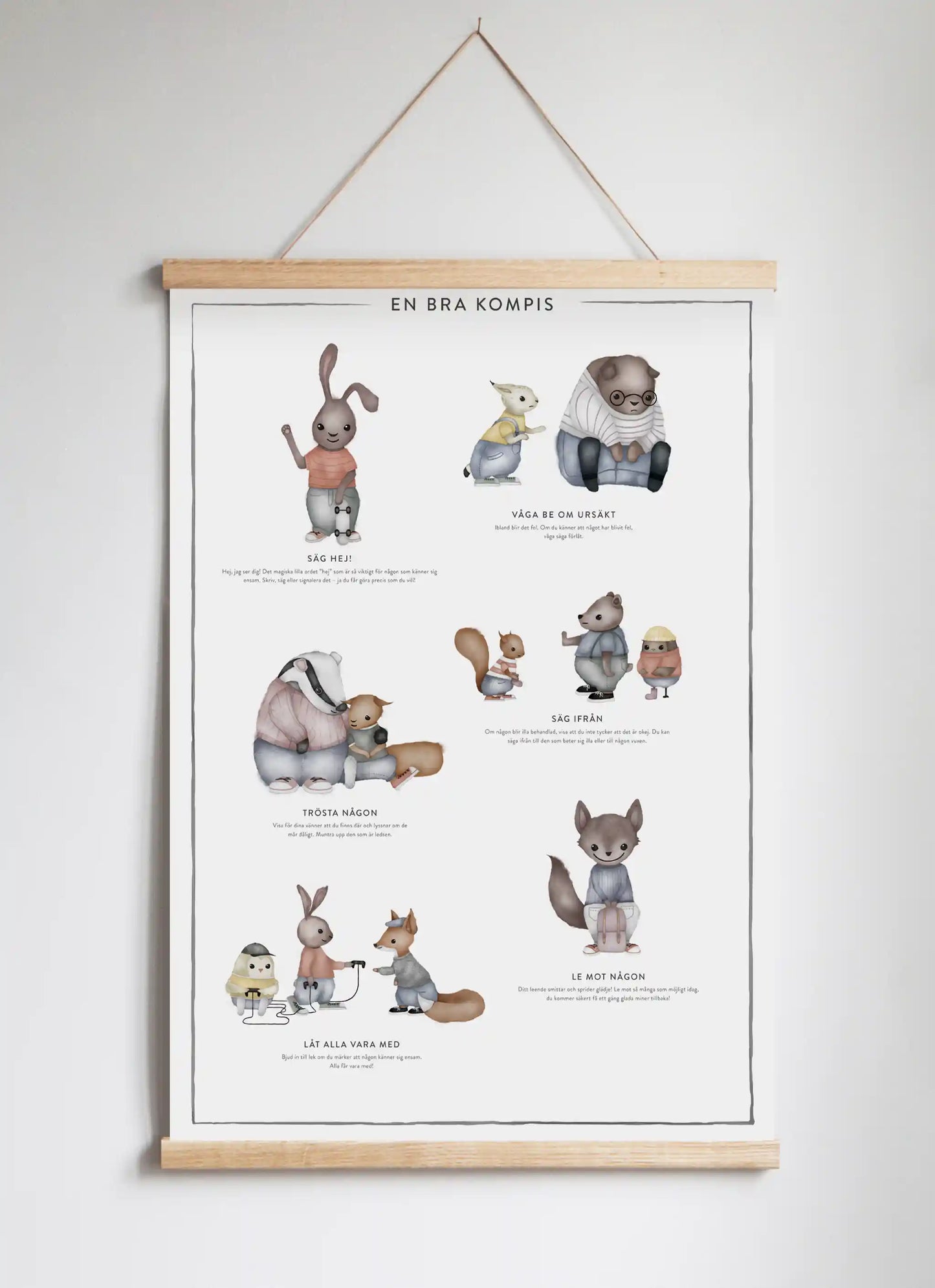 Posterhängare i ek Off-White