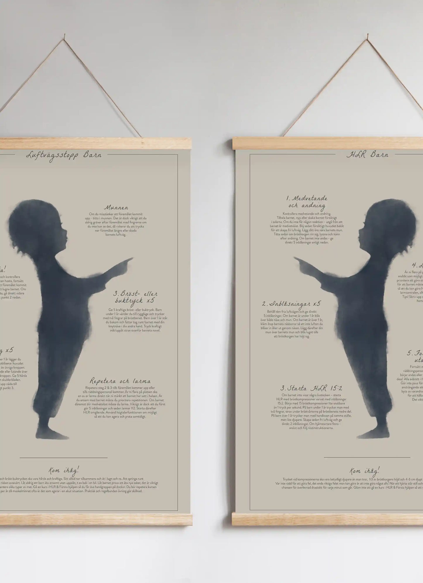 Posterhängare i ek Adele & Philip