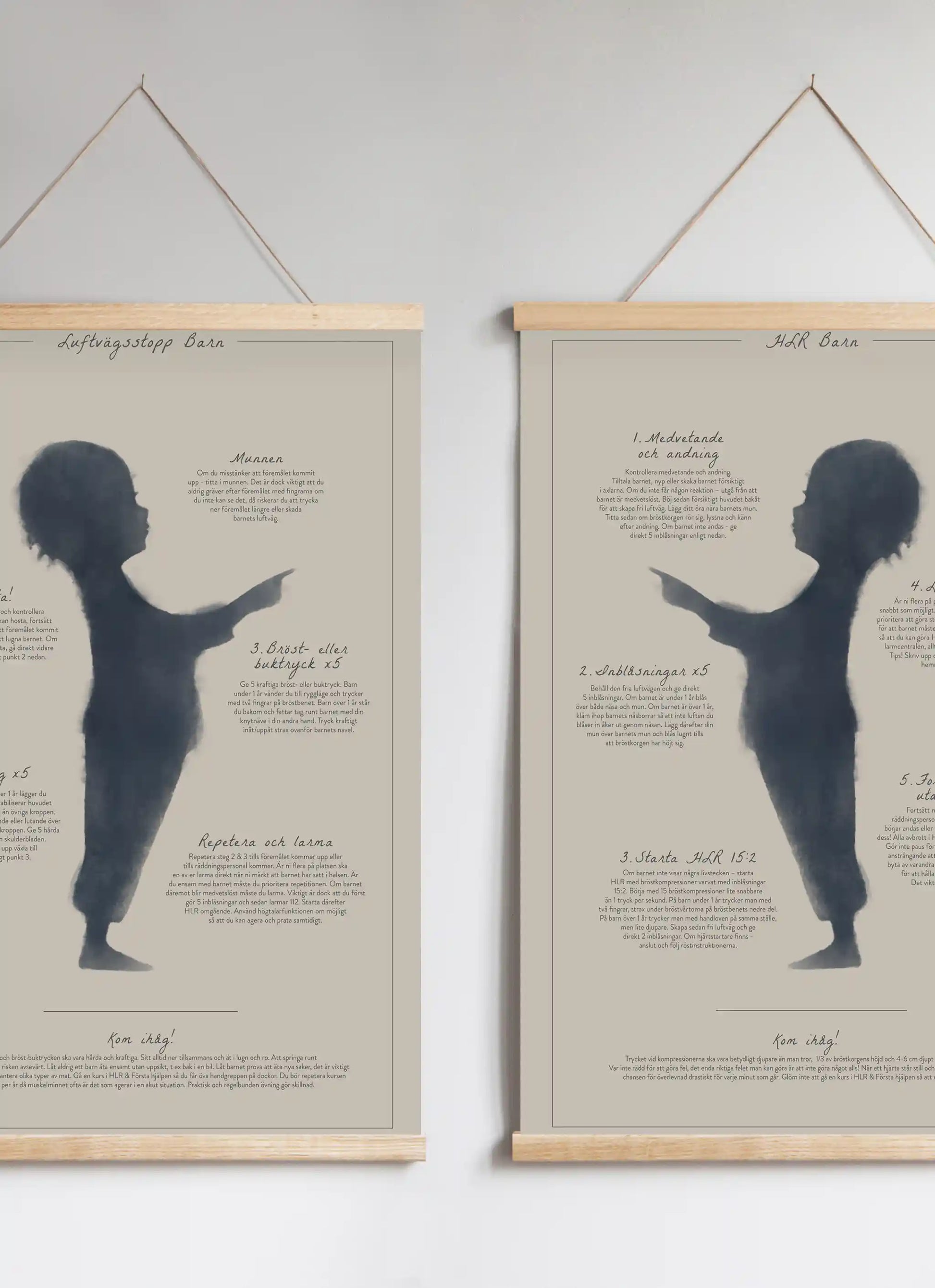 Posterhängare i ek Adele & Philip