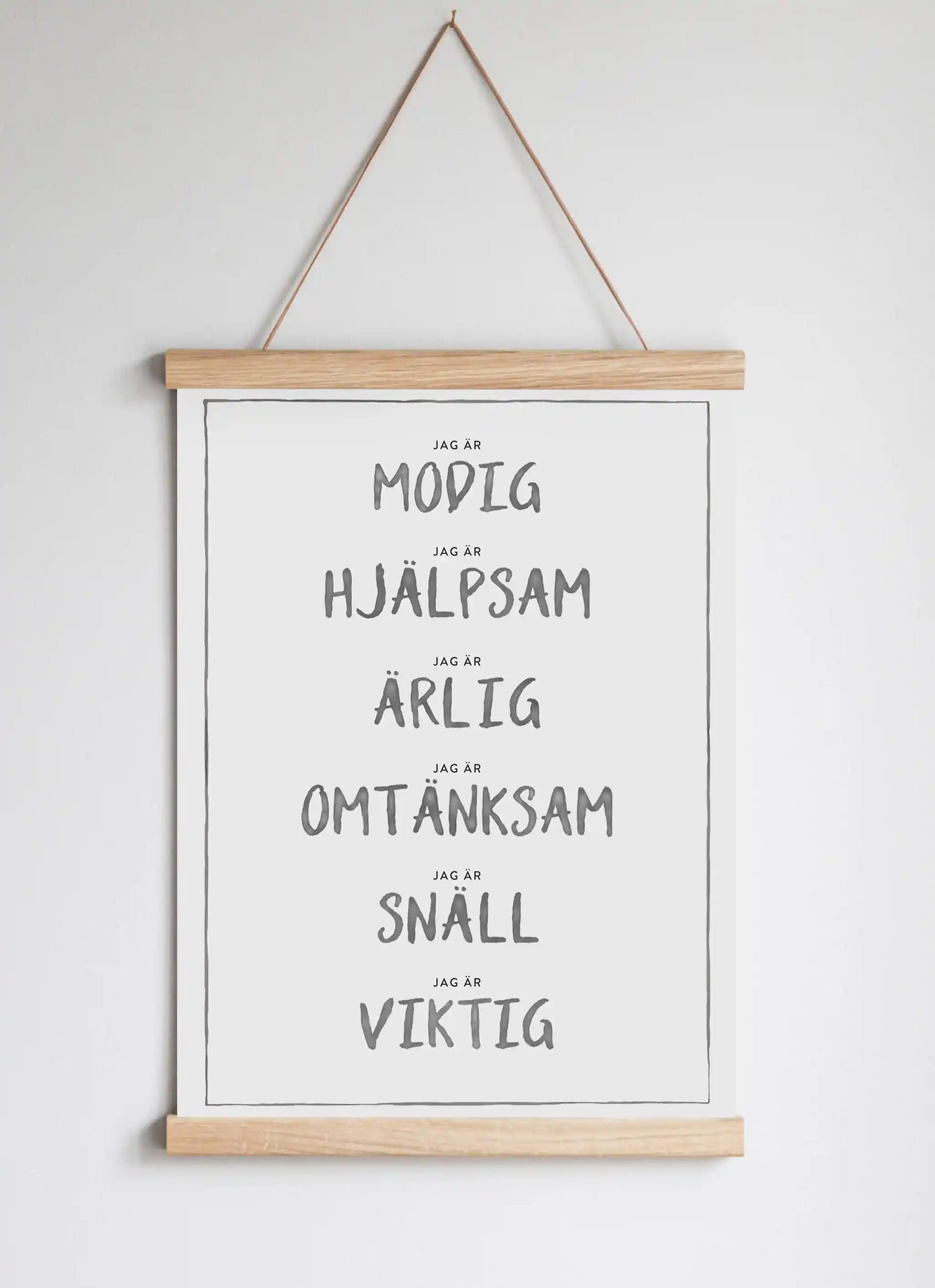 Posterhängare i ek Dark Grey