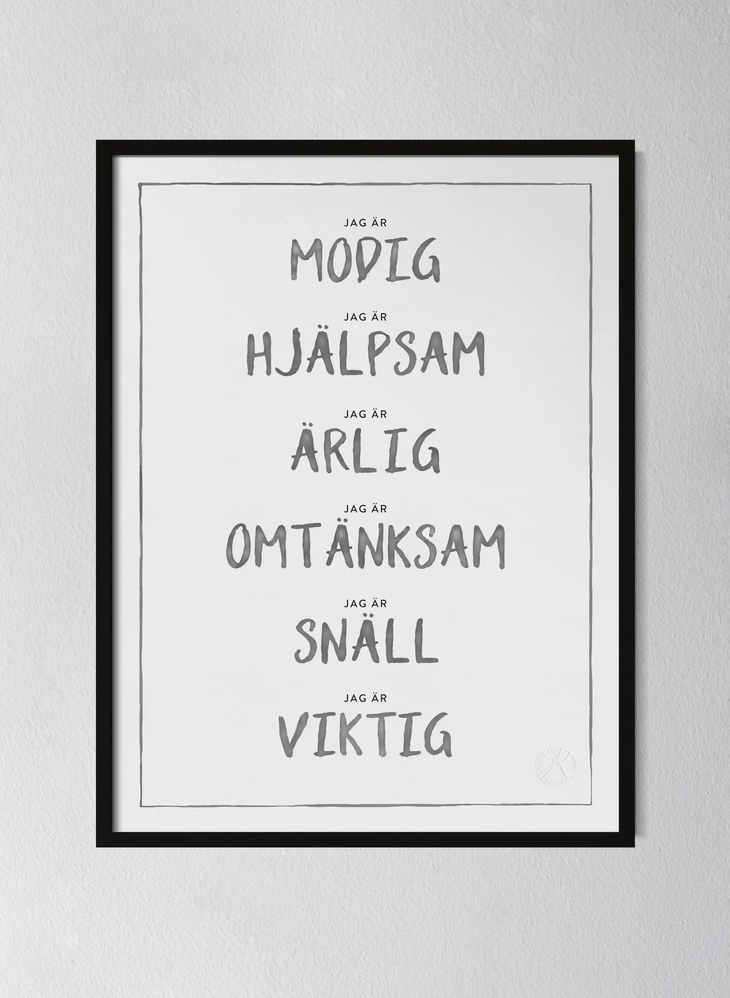 Svart träram Dark Grey