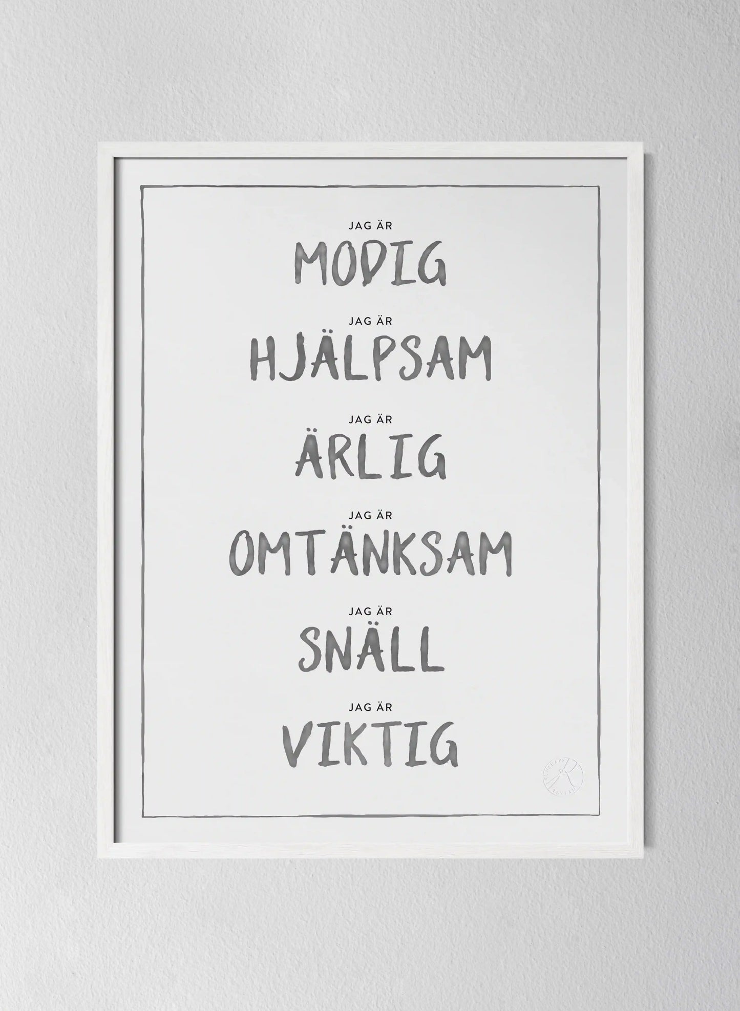 Vit träram Dark Grey