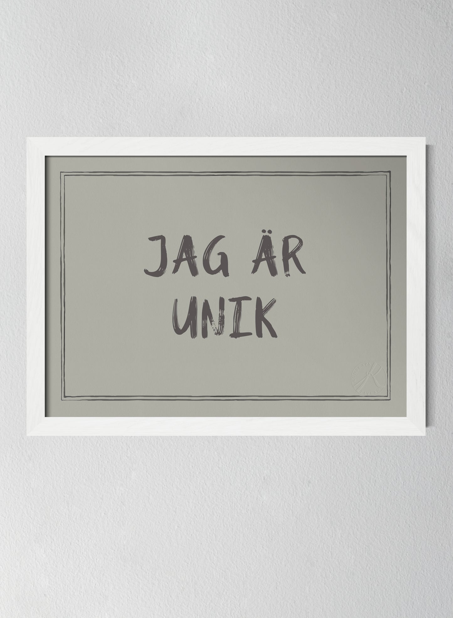 Vit träram Sandwashed Sage