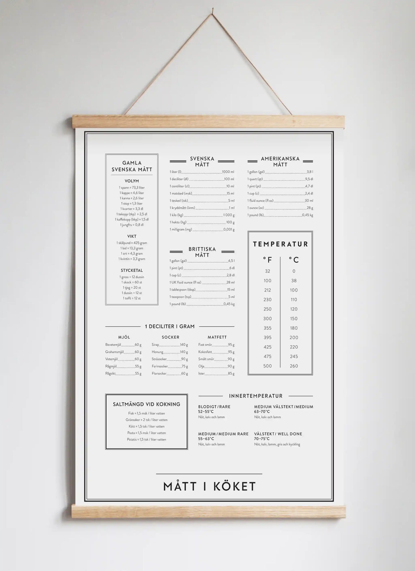 Posterhängare i ek