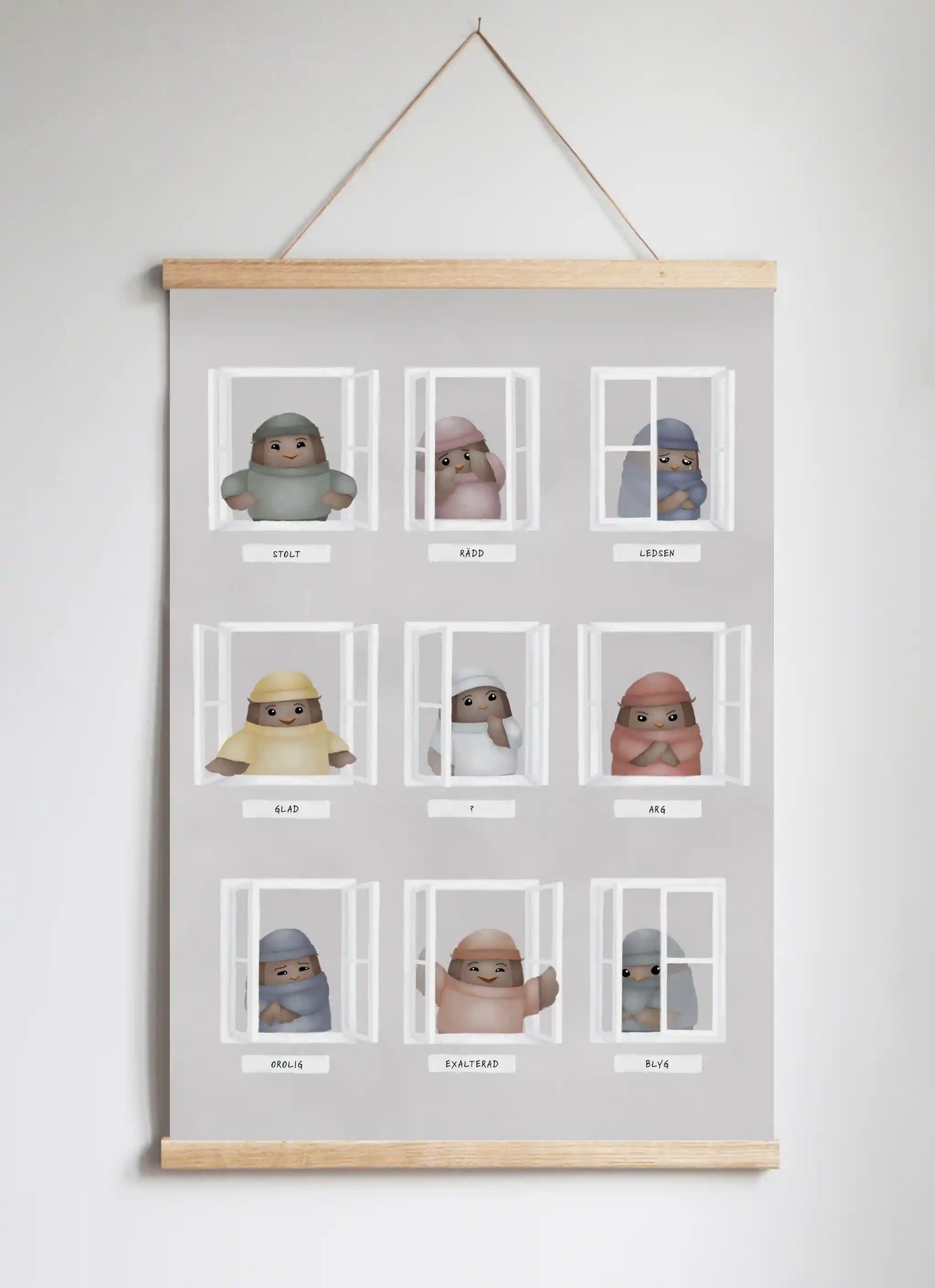 Posterhängare i ek