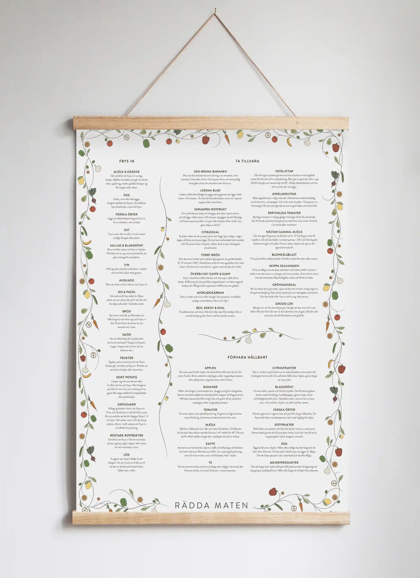 Posterhängare i ek Multicolour