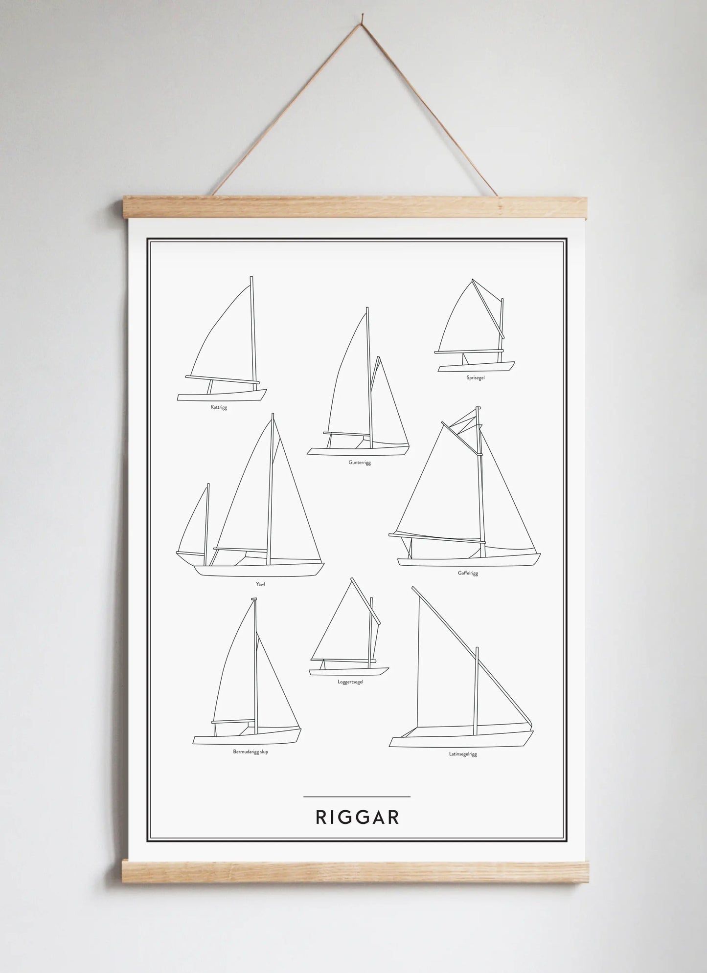Posterhängare i ek