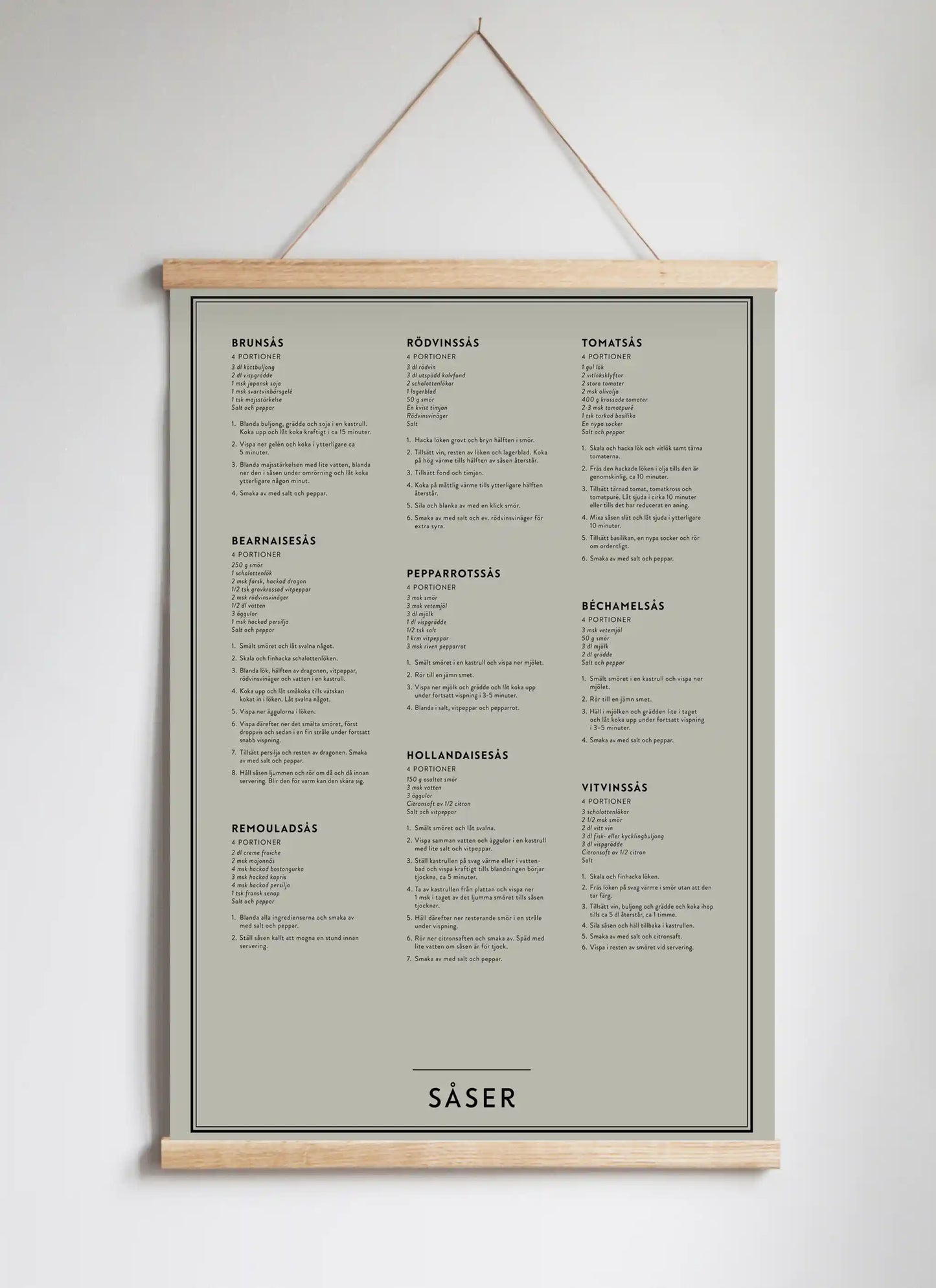 Posterhängare i ek Soft Sage