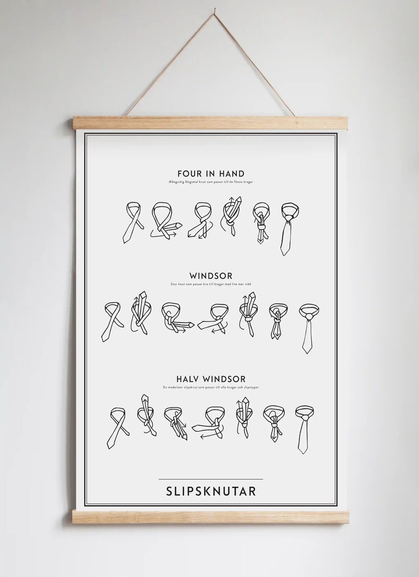 Posterhängare i ek