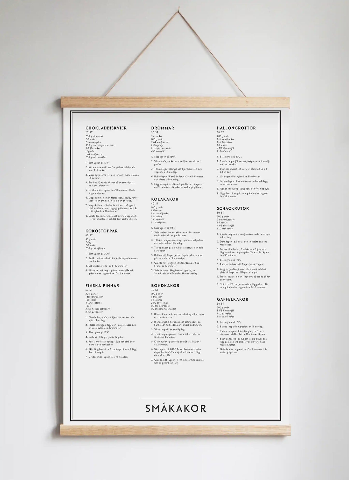Posterhängare i ek