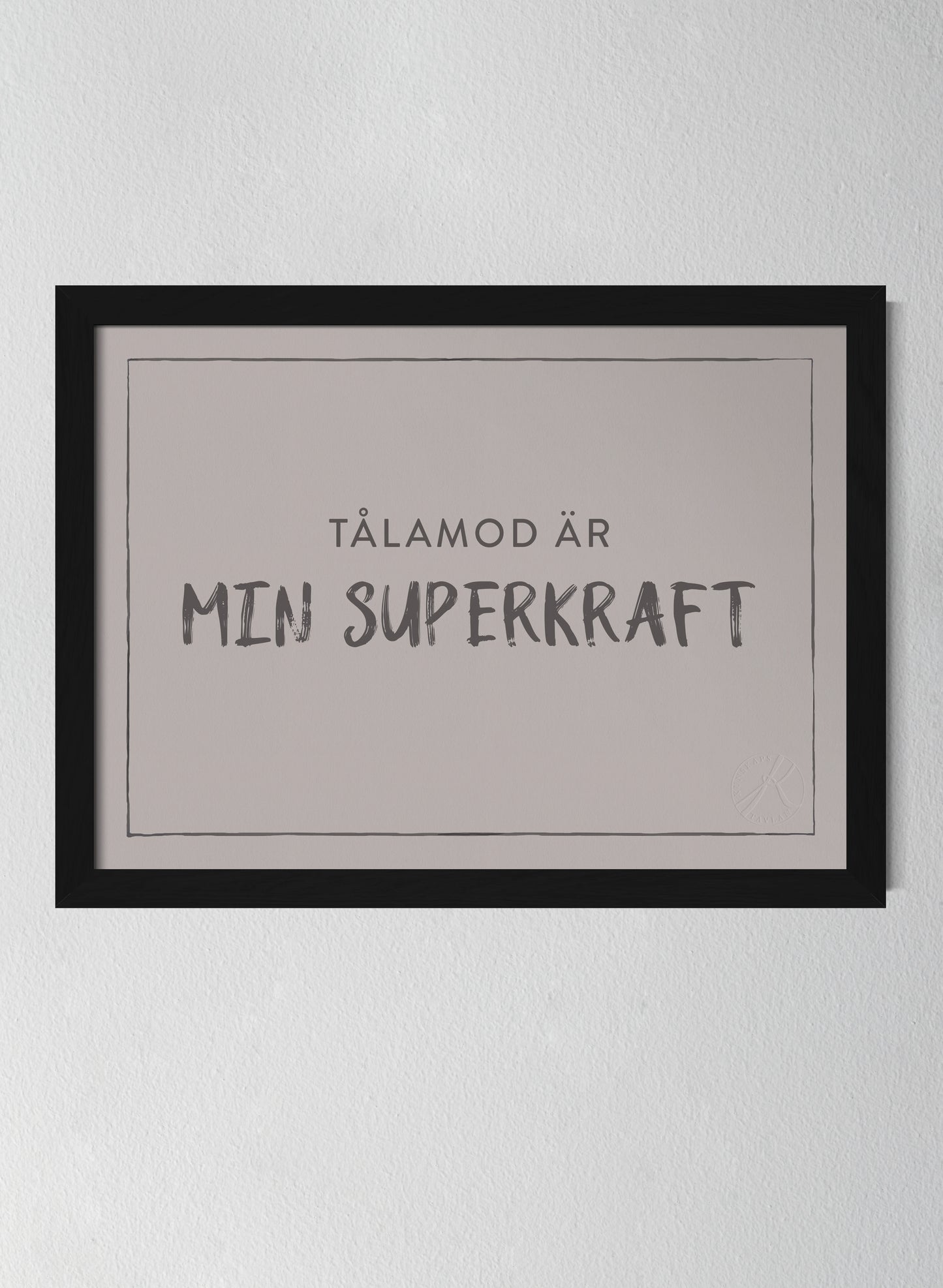 Svart träram Misty Blush