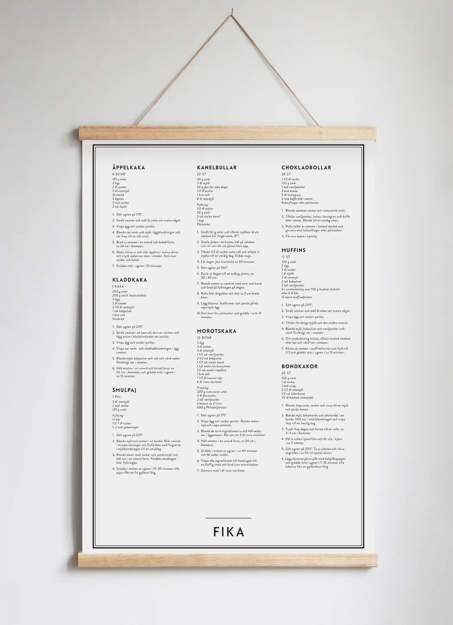 Posterhängare i ek