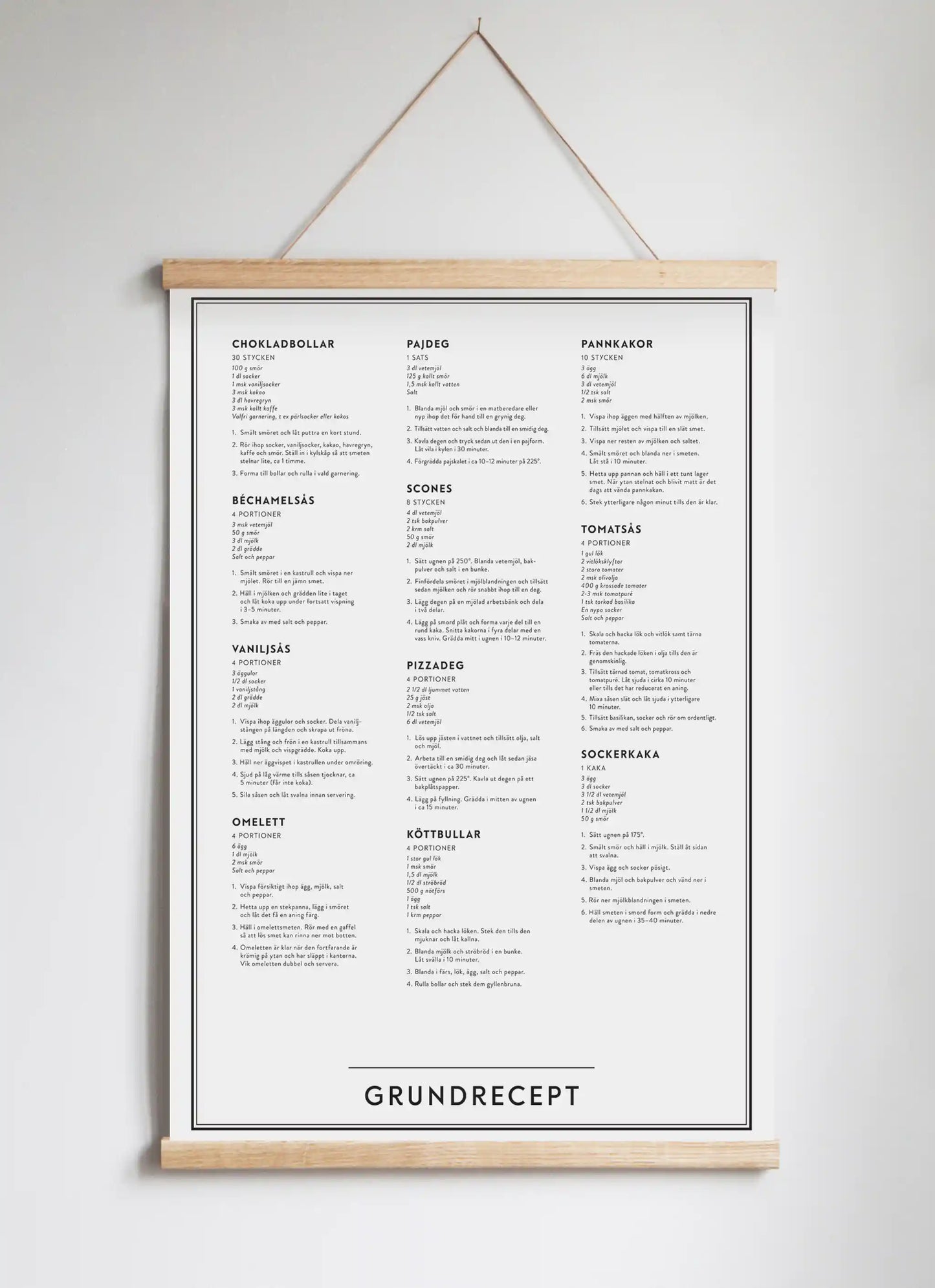 Posterhängare i ek White