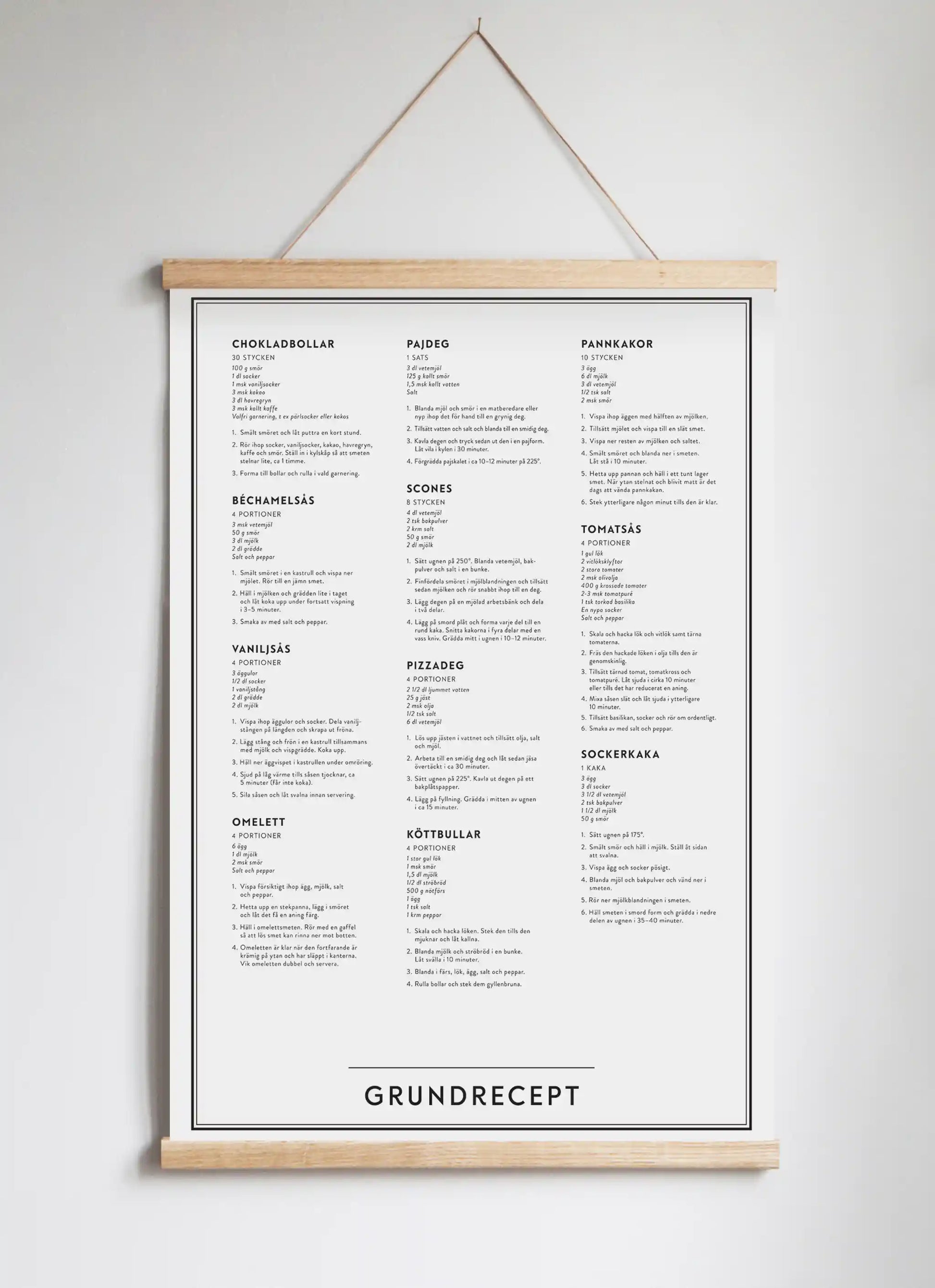 Posterhängare i ek White