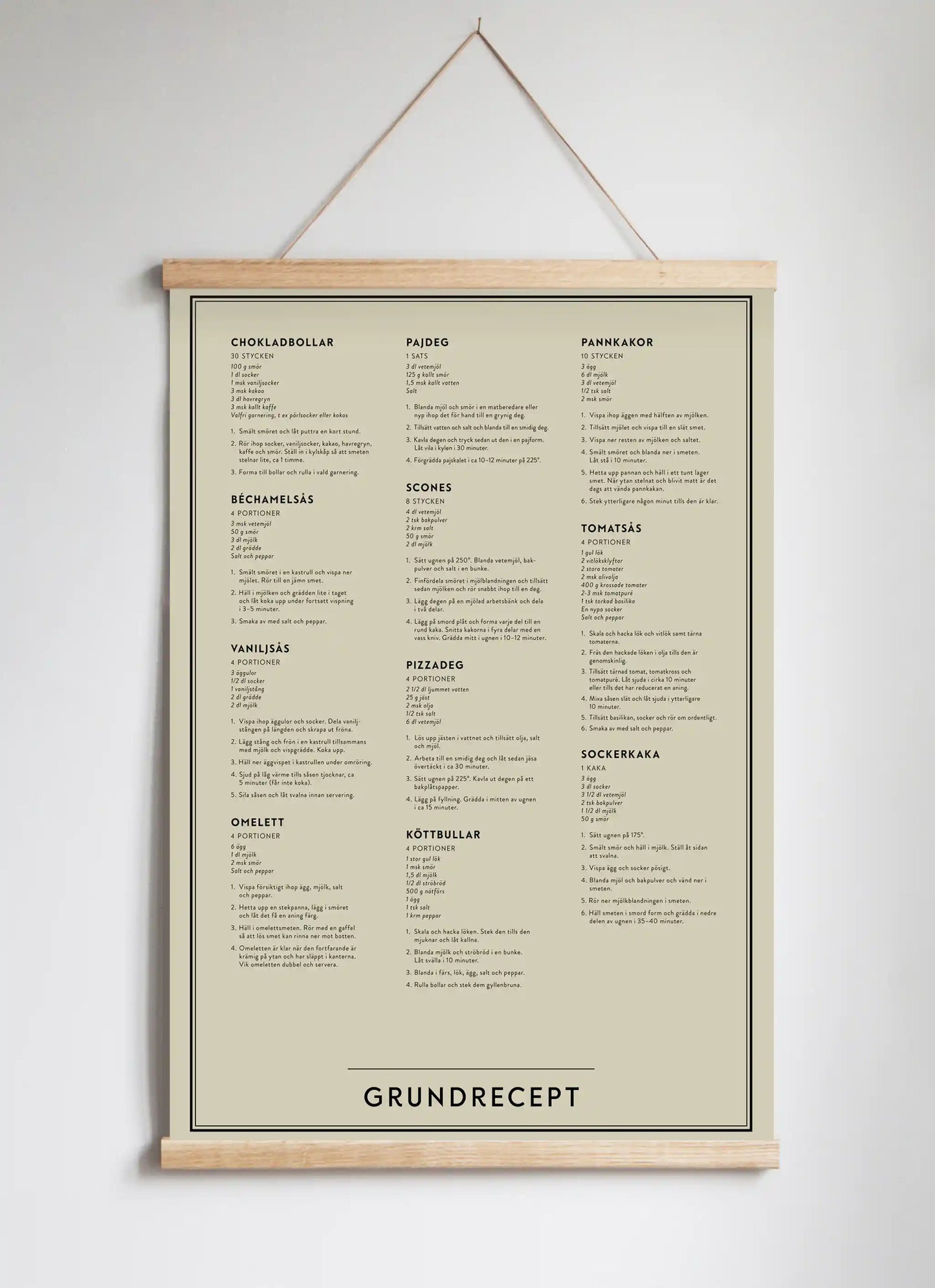 Posterhängare i ek Pastel Sunray