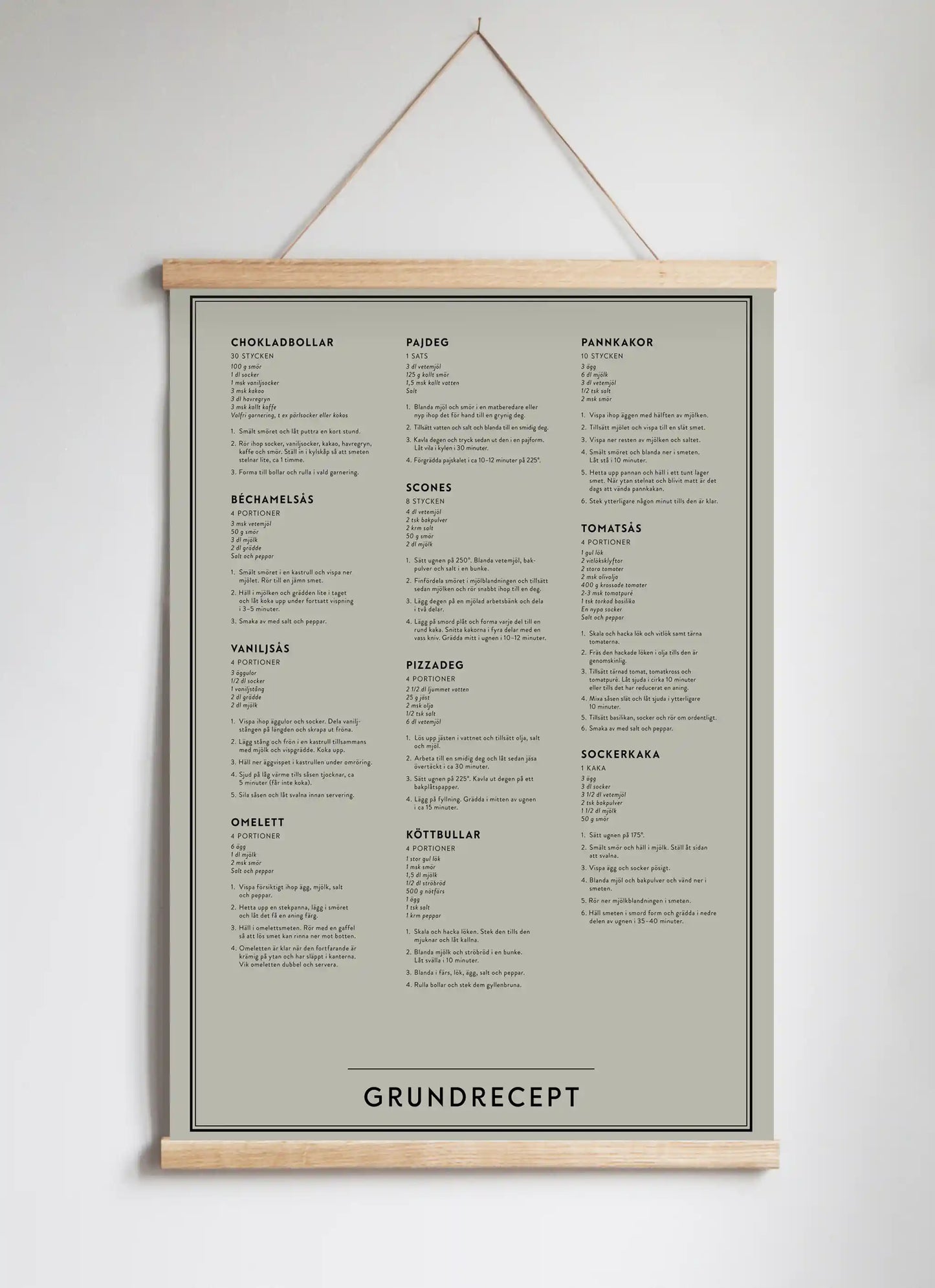 Posterhängare i ek Soft Sage