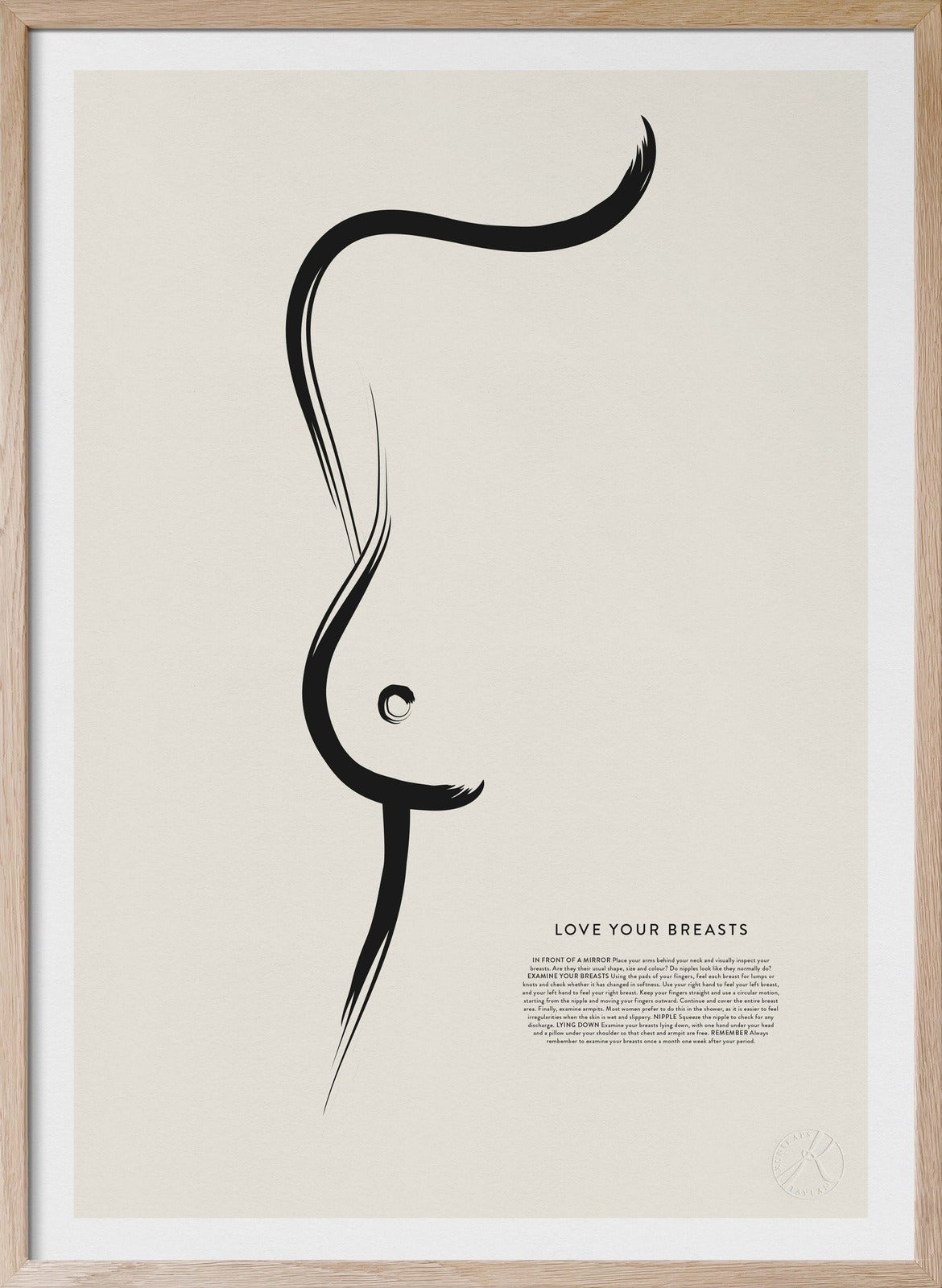Love your breasts - på engelska - Bröstkoll poster