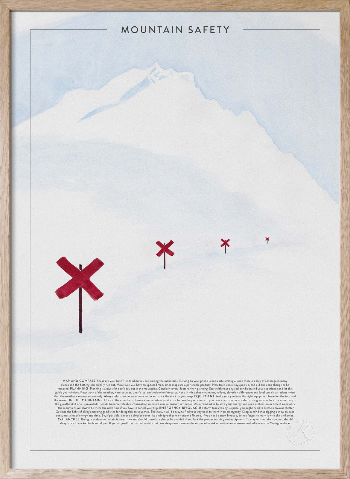 Mountain safety - på engelska - Poster