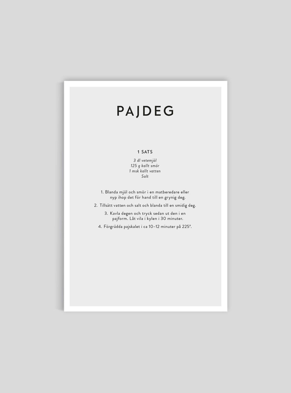 Pajdeg - Mini print A5 - Kunskapstavlan