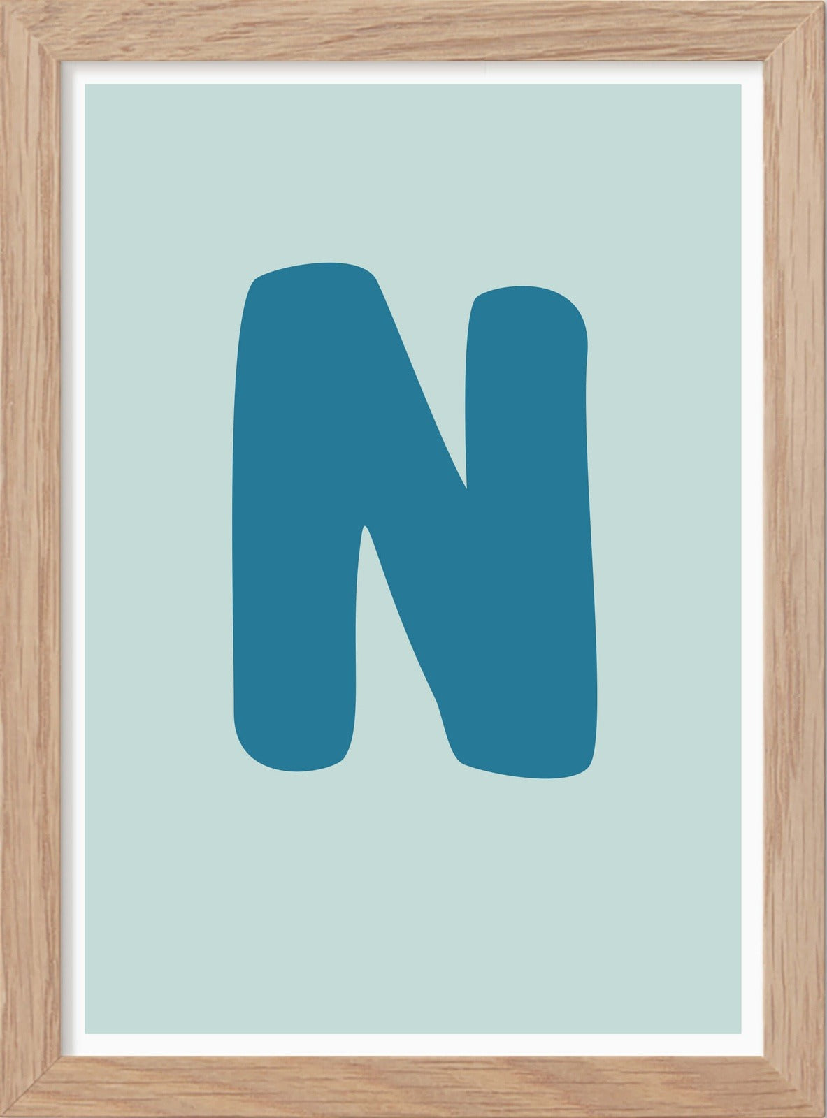 Bokstaven N - Mini print A5 - Kunskapstavlan