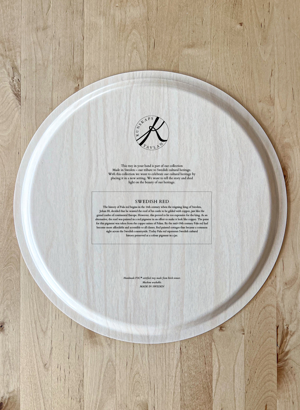 Bricka Swedish Red - Rund