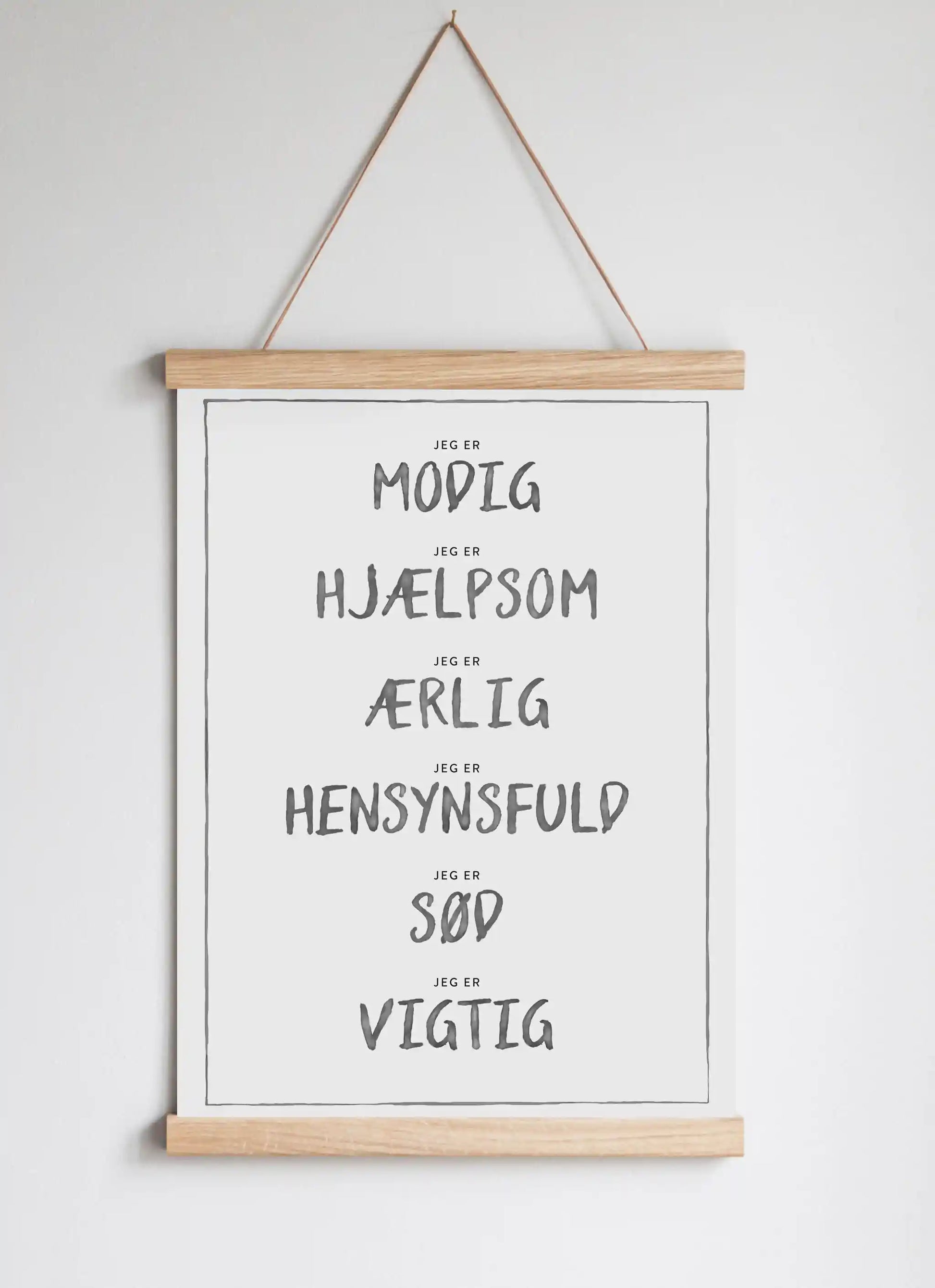 Posterhängare i ek Dark Grey