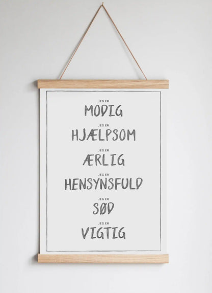 Posterhängare i ek Dark Grey