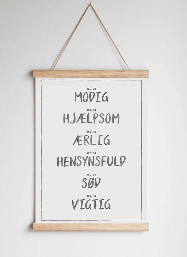 Posterhängare i ek Dark Grey