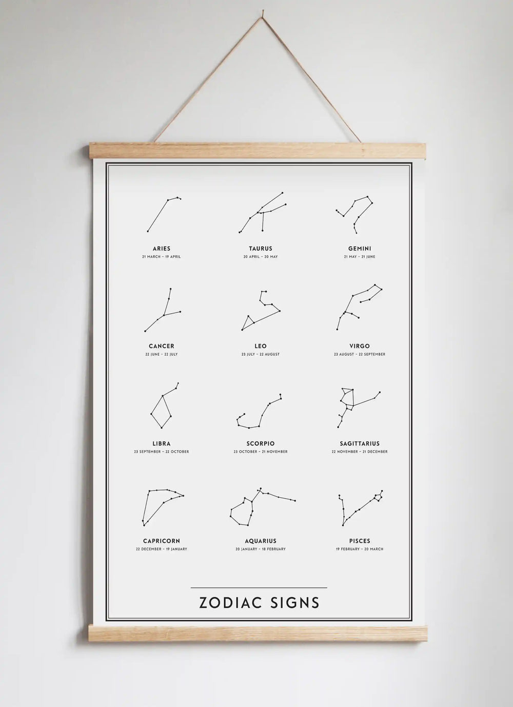 Posterhängare i ek