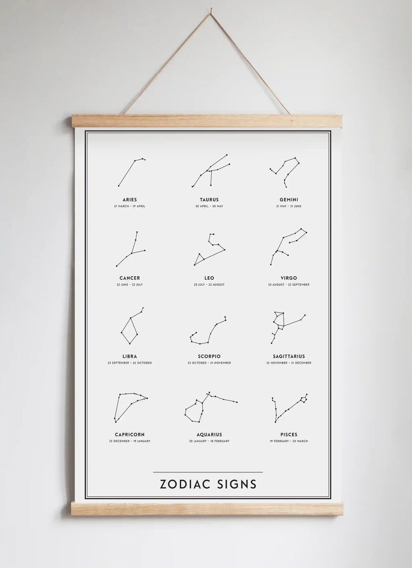 Posterhängare i ek