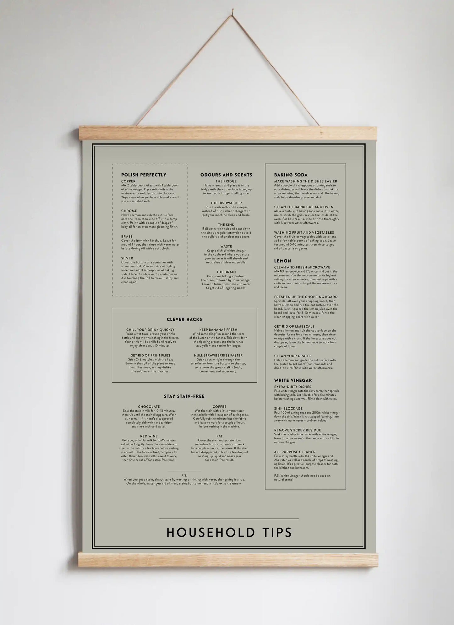 Posterhängare i ek Soft Sage