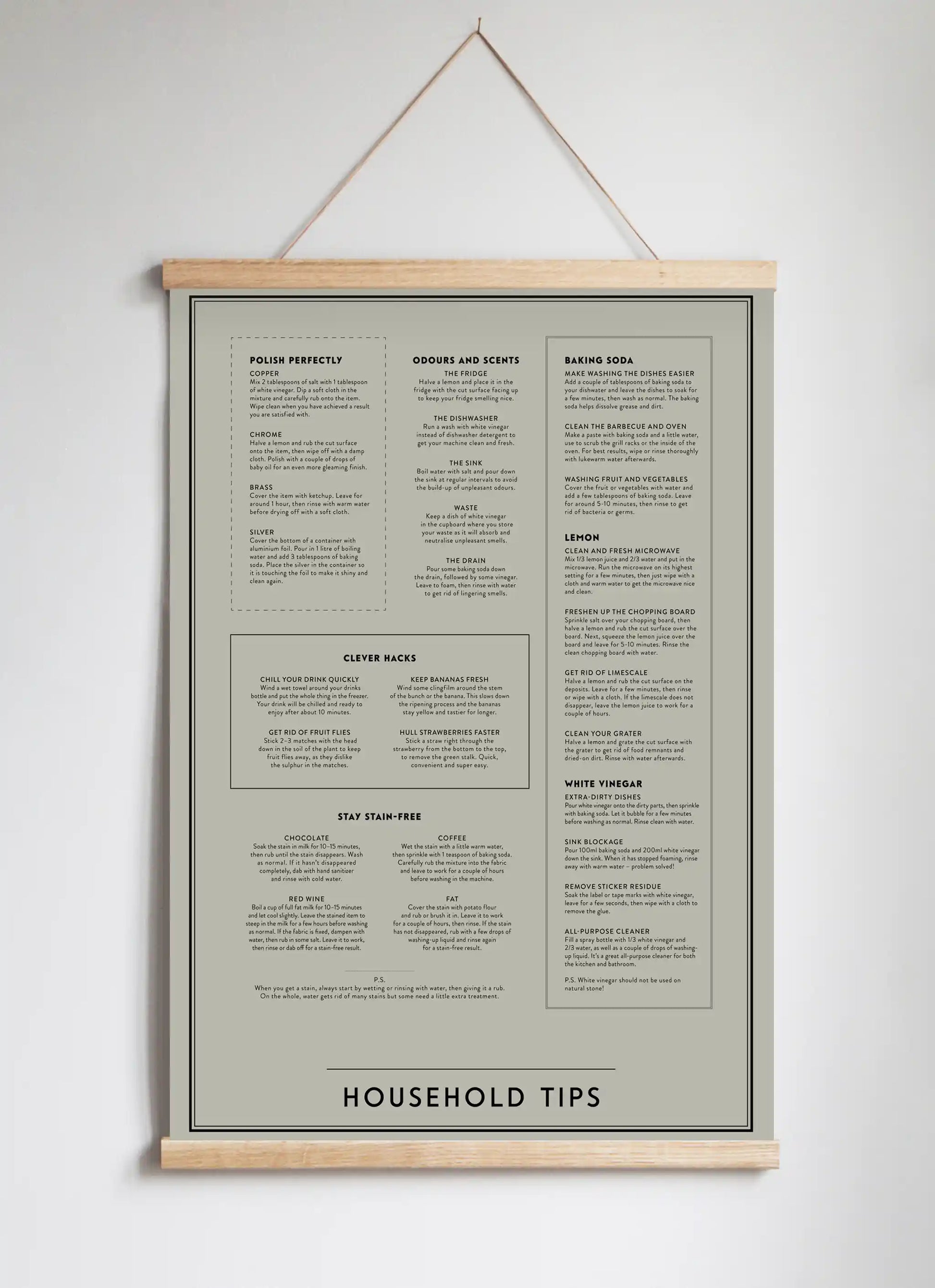 Posterhängare i ek Soft Sage