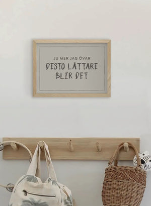 Ju mer jag övar, desto lättare blir det