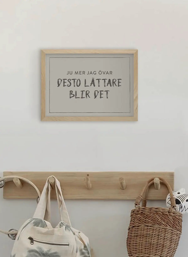 Ju mer jag övar, desto lättare blir det