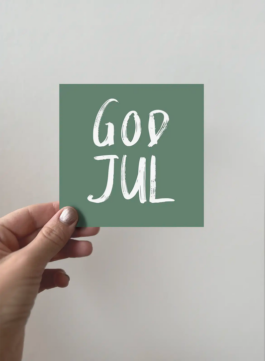 Kort 3-pack - God Jul - Grön