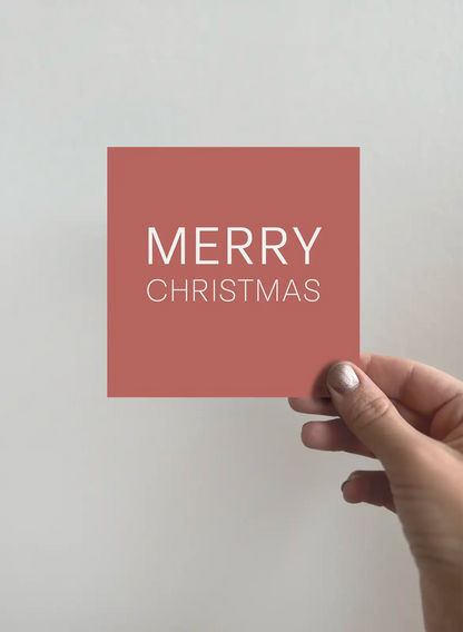 Kort 3-pack - Merry Christmas - Röd