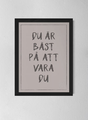 Svart träram Misty Blush