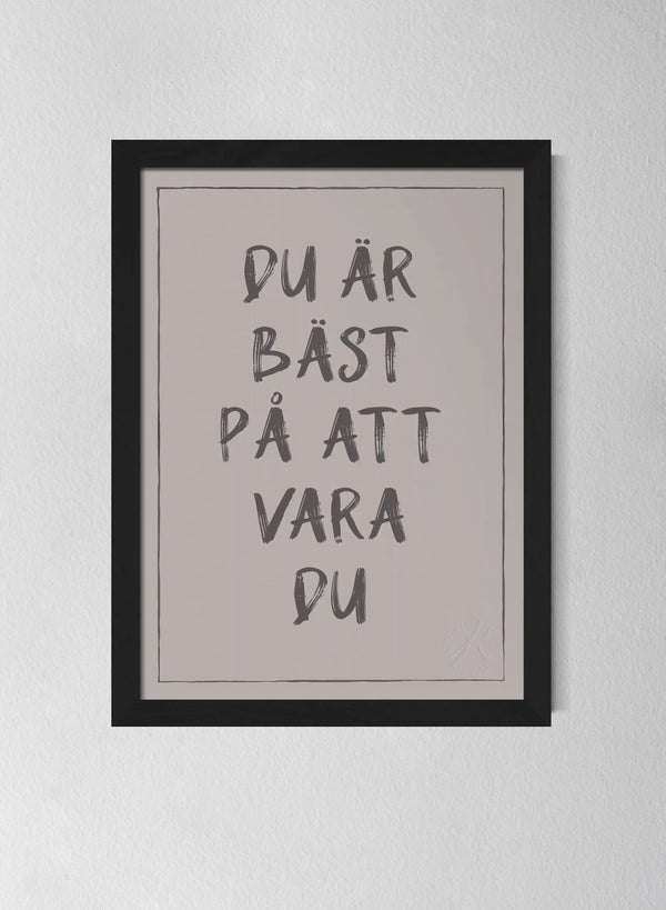 Svart träram Misty Blush