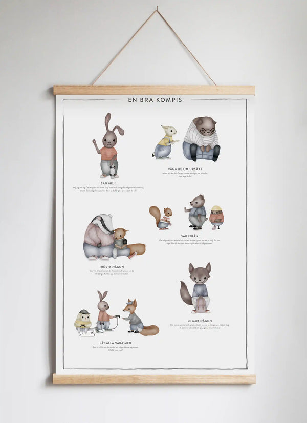 Posterhängare i ek Off-White