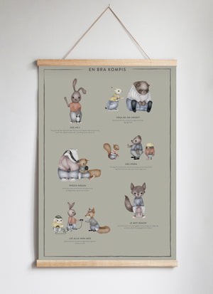 Posterhängare i ek Sandwashed Sage
