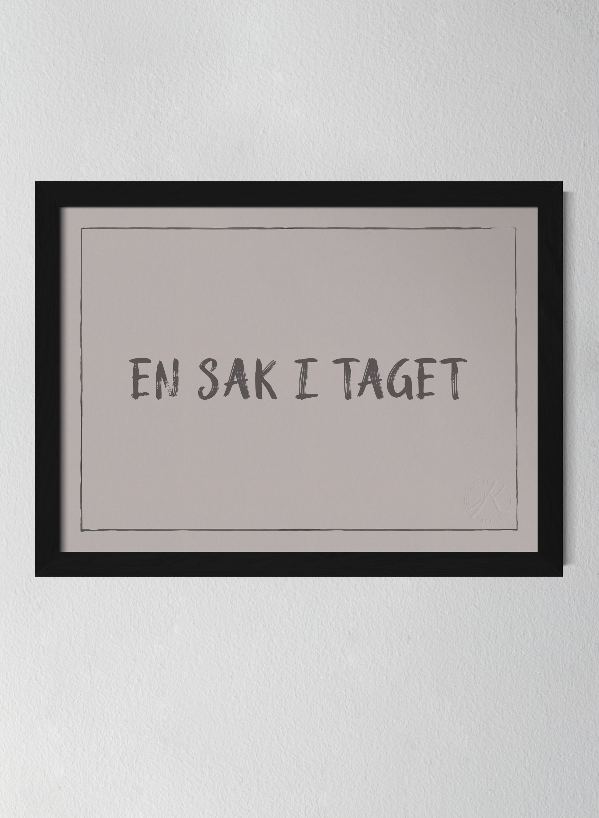 Svart träram Misty Blush