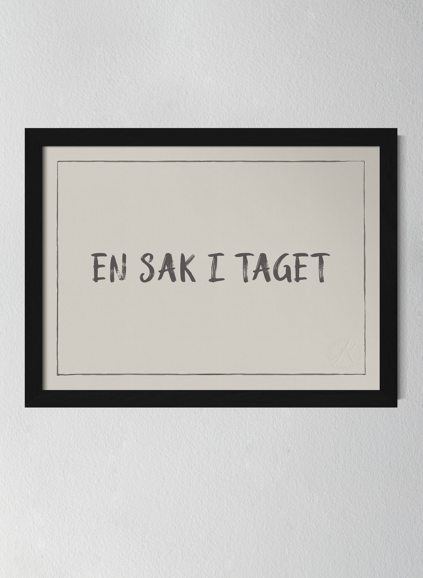 Svart träram Pearl Grey