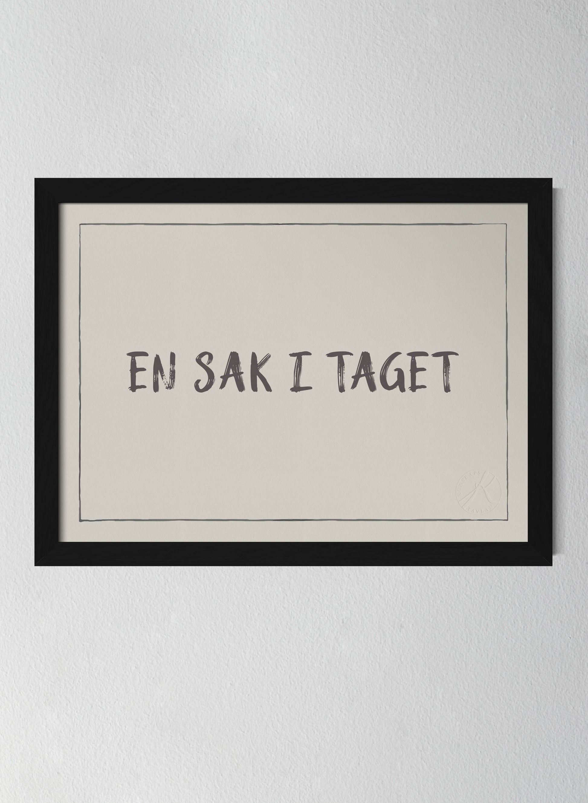 Svart träram Pearl Grey